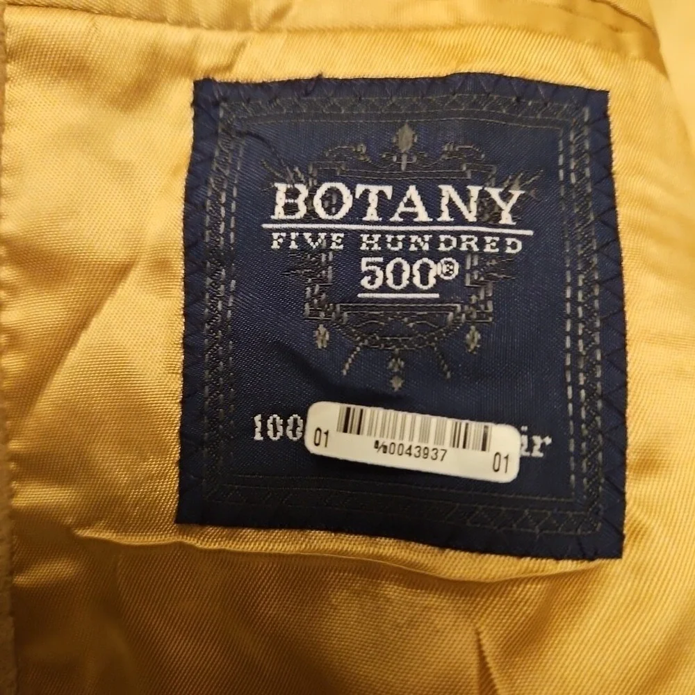 BOTANY 500 MENS‎ 46L 100% CAMEL HAIR SPORT COAT BLAZER Small Hole Left Sleeve
